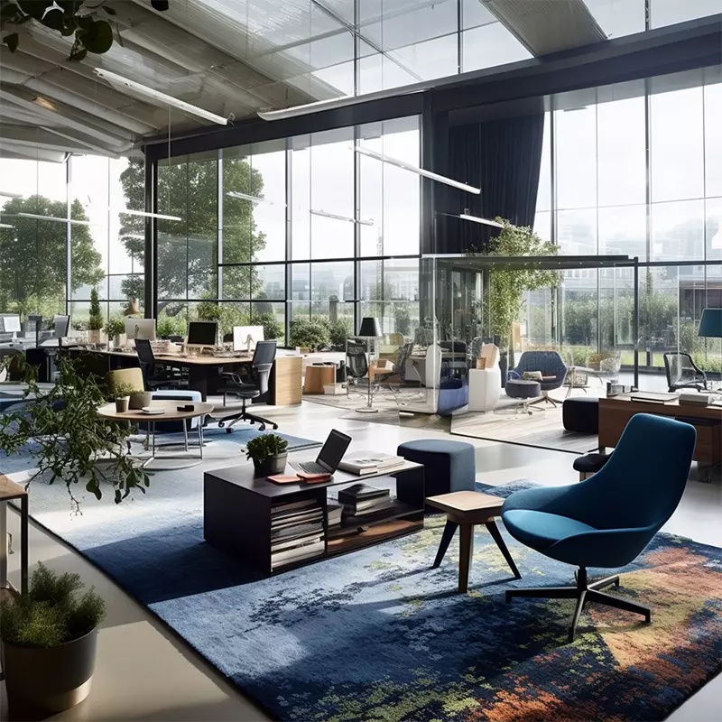 Modern office workspace background